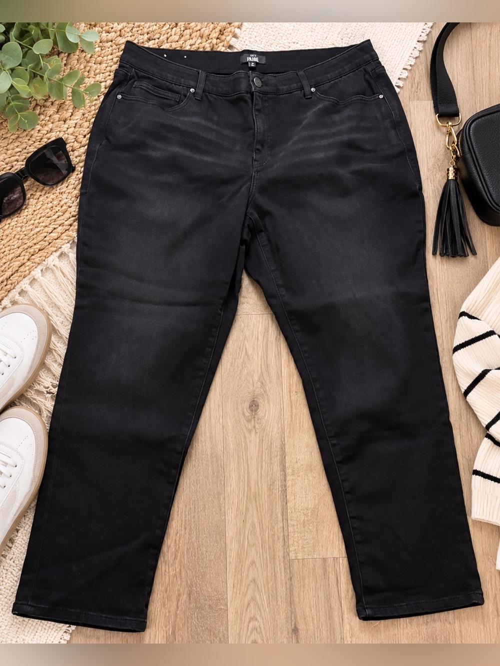 LuLaRoe Women’s Size 40 Black Straight Leg Stretch Jeans Plus Size